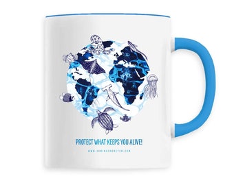 Mug - world oceans day - ceramic mug - 330ml