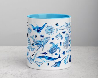 Mug, Biodiversity Collection - Ocean Life -  Mug with Color Inside