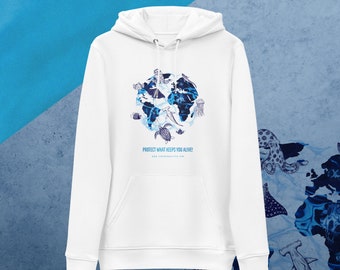 Unisex essential eco hoodie - World Oceans Day - Protect What Keeps You Alive Collection