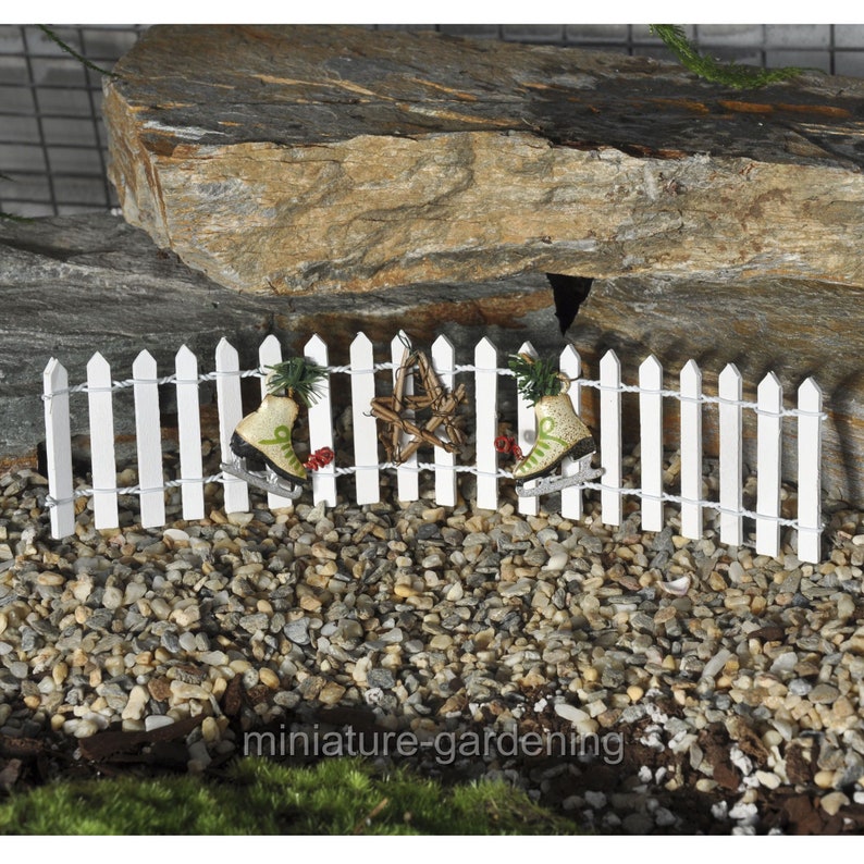 Waiting For The Pond To Freeze Fence Miniature Garden Fairy