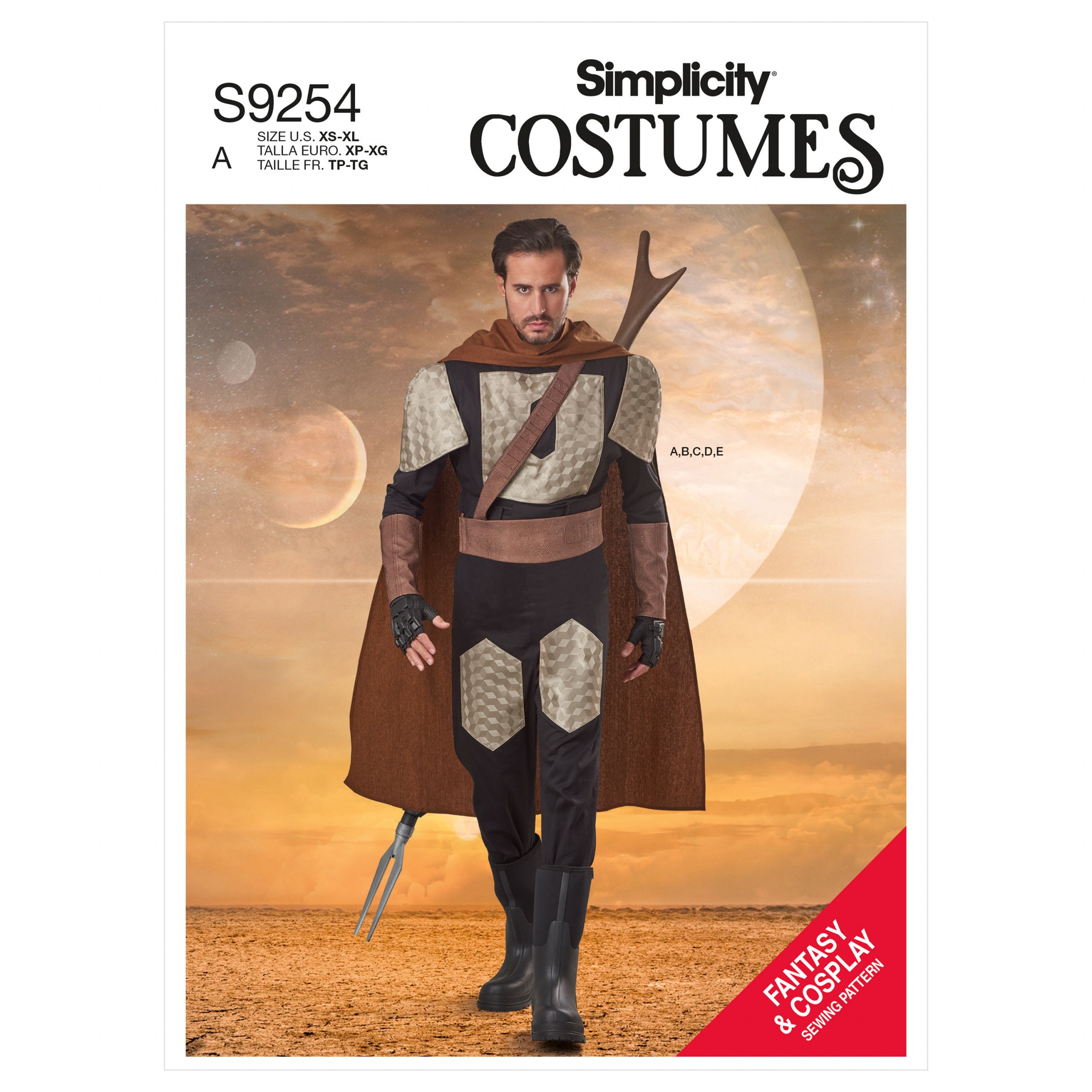 Simplicity Men's Costume Sewing Pattern 9254. Fantasy and Etsy UK