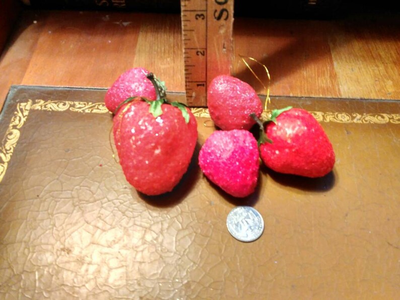 Strawberry Styrofoam Strawberries Ornaments