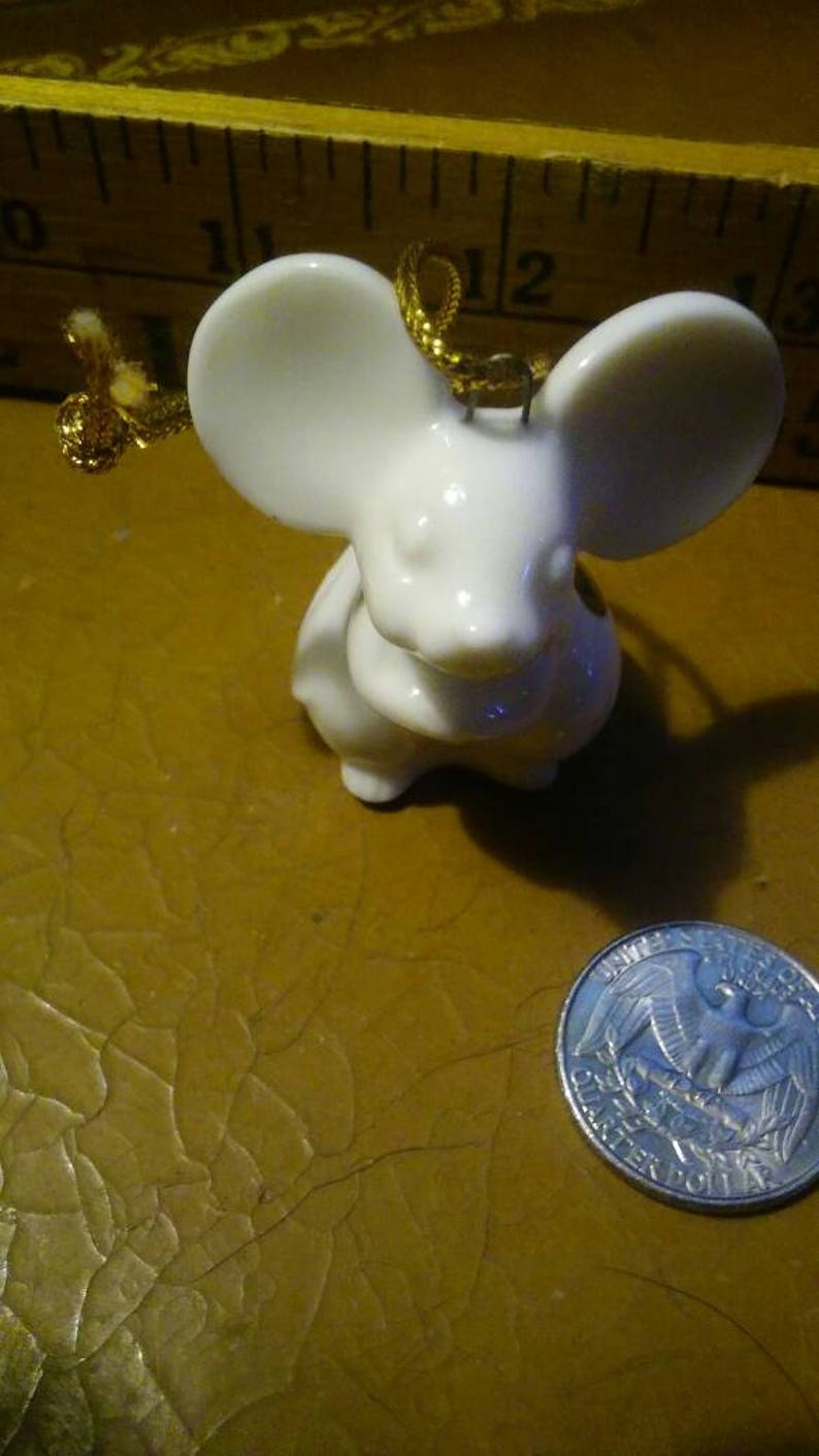 Vintage White Mouse Made in Japan