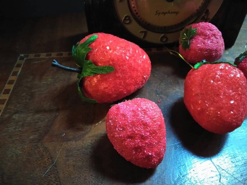 Strawberry Styrofoam Strawberries Ornaments