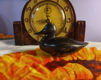 Free Shipping USA Vintage Black Duck Polished Ceramic 84 Copyright rey, Man Den Decor, Duck Decor, Cabin Decor, Black Duck, Signed Duck