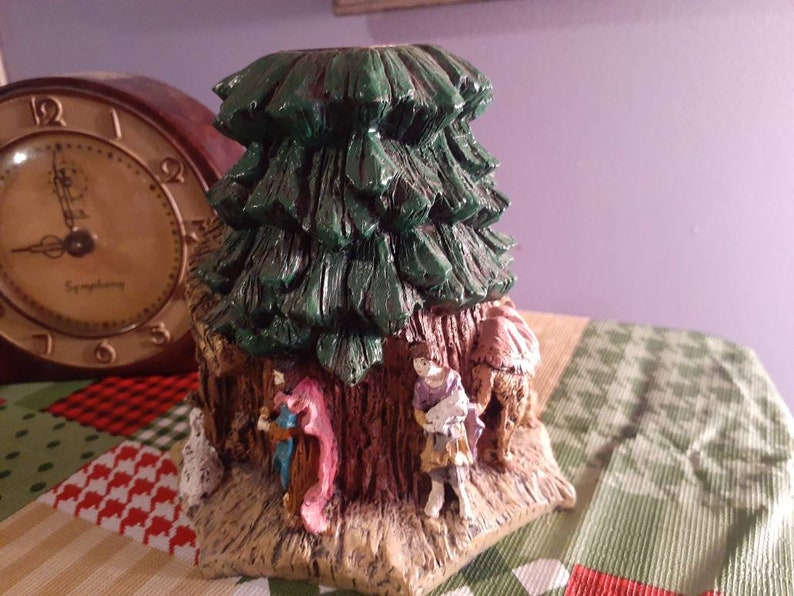 Sheep Camel Ensenco Nativity Pillar Candle Holder Joseph Mary