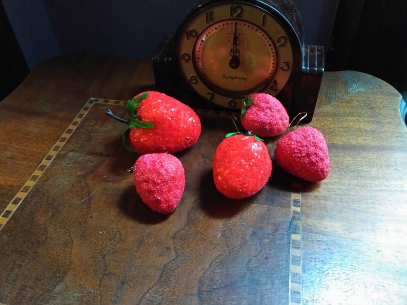 Strawberry Styrofoam Strawberries Ornaments