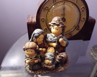 Free Shipping USA Unique Nativity with Child Like Mary, Jospeh, Angel and Donkey