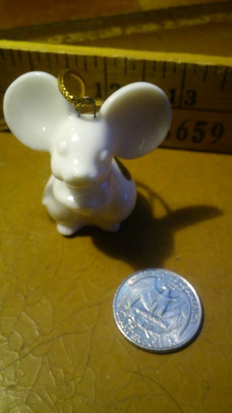 Vintage White Mouse Made in Japan