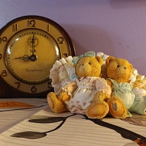 Free Shipping USA Cherished Teddies &quot;Friendship Is a Cozy Feeling&quot; Michelle & Michael, Double Cherished Teddies, Quilted Teddy Bear