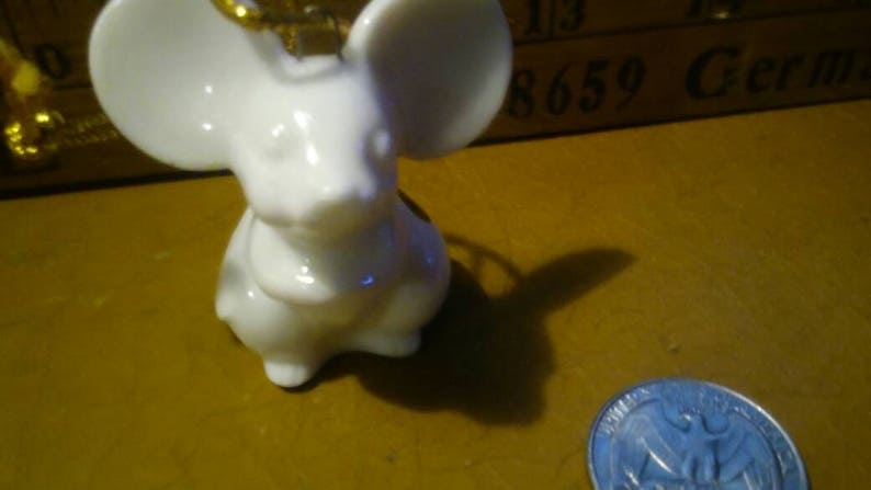 Vintage White Mouse Made in Japan