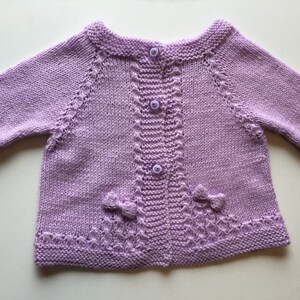 Jeannette Baby Cardigan, Lilac main image 0