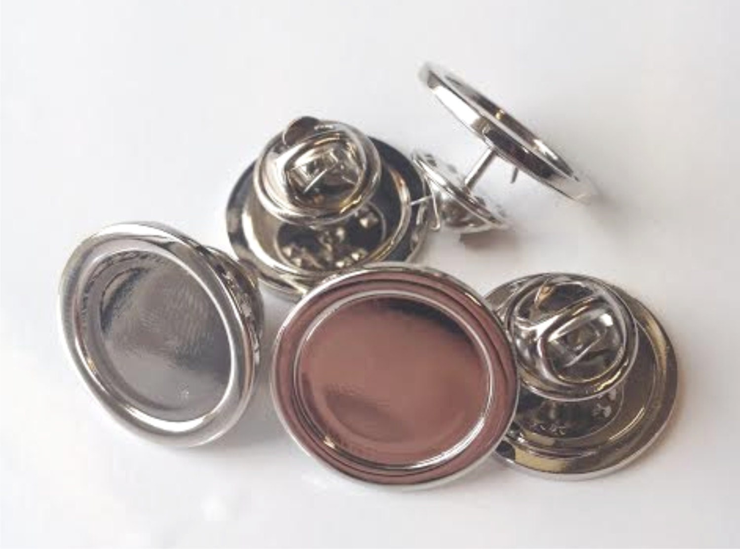 10 Blank Lapel Pin Badge with 16mm round clear domes Trade Etsy