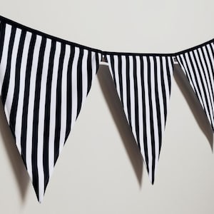 Black and White Striped Bunting, Newcastle United Flags image 1