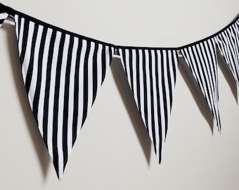 Black and White Striped Bunting, Newcastle United Flags