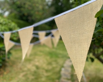 Hessian bunting, Hessian wedding bunting, Rustic hessian bunting, Rustic bunting, Burlap bunting, Rustic wedding