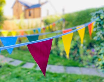 Wedding bunting, Wedding Bright Fabric Bunting,  Party bunting, Party bunting flags