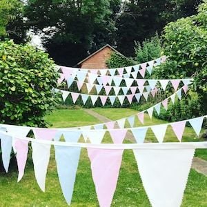 Wedding bunting,Wedding banner, Wedding flags, Wedding decoration,Long bunting,Garden party bunting, Pastel colours bunting