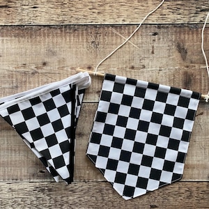 Racing Car Bunting, Checkered Flag Banner, Boy's Room Decor, Hotwheels room decor image 18