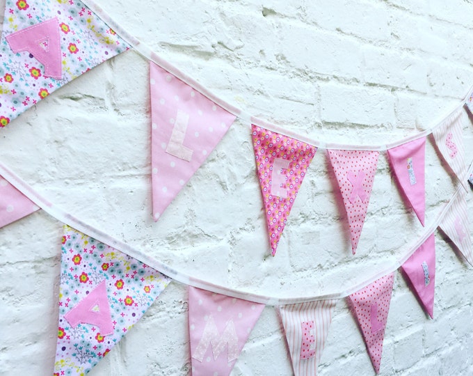 Personalised Bunting, Customised Bunting,handmade Bunting, Name Bunting