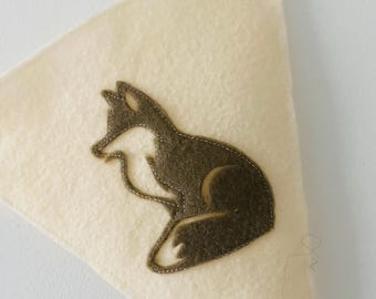 Bosslinger, Bosslinger, Vlaggenlijn met vos en uil, Gepersonaliseerde slinger, Gepersonaliseerde slinger, Vilten slinger