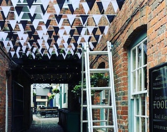 Black and White Pennant Bunting, Black and white bunting, Party Banner, Newcastle United banner