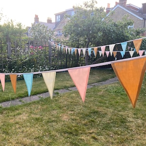Fabric bunting, Bunting flags, Summer bunting, Garden bunting, Wedding bunting