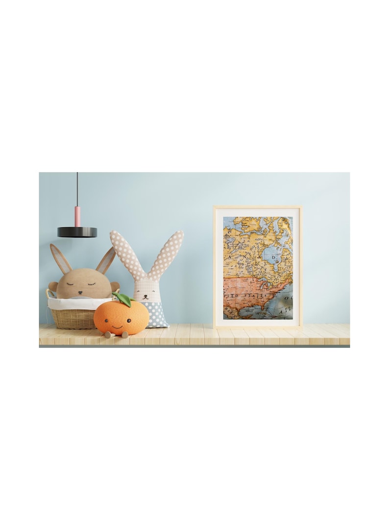World Map Bunting, Map bunting, Cotton Atlas Bunting Flags and matching items image 12