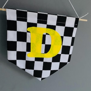 Racing Car Bunting, Checkered Flag Banner, Boy's Room Decor, Hotwheels room decor image 17