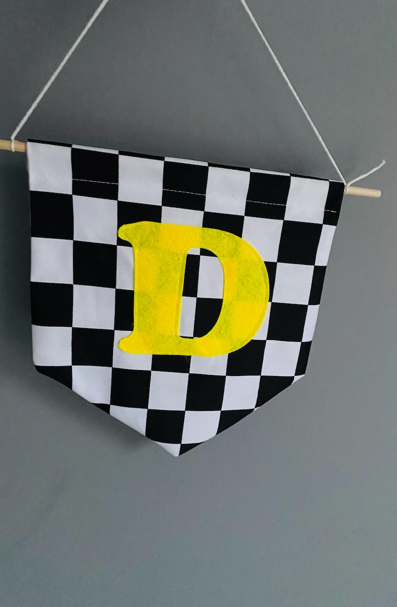 Racing Car Bunting, Checkered Flag Banner, Boy's Room Decor, Hotwheels room decor image 17