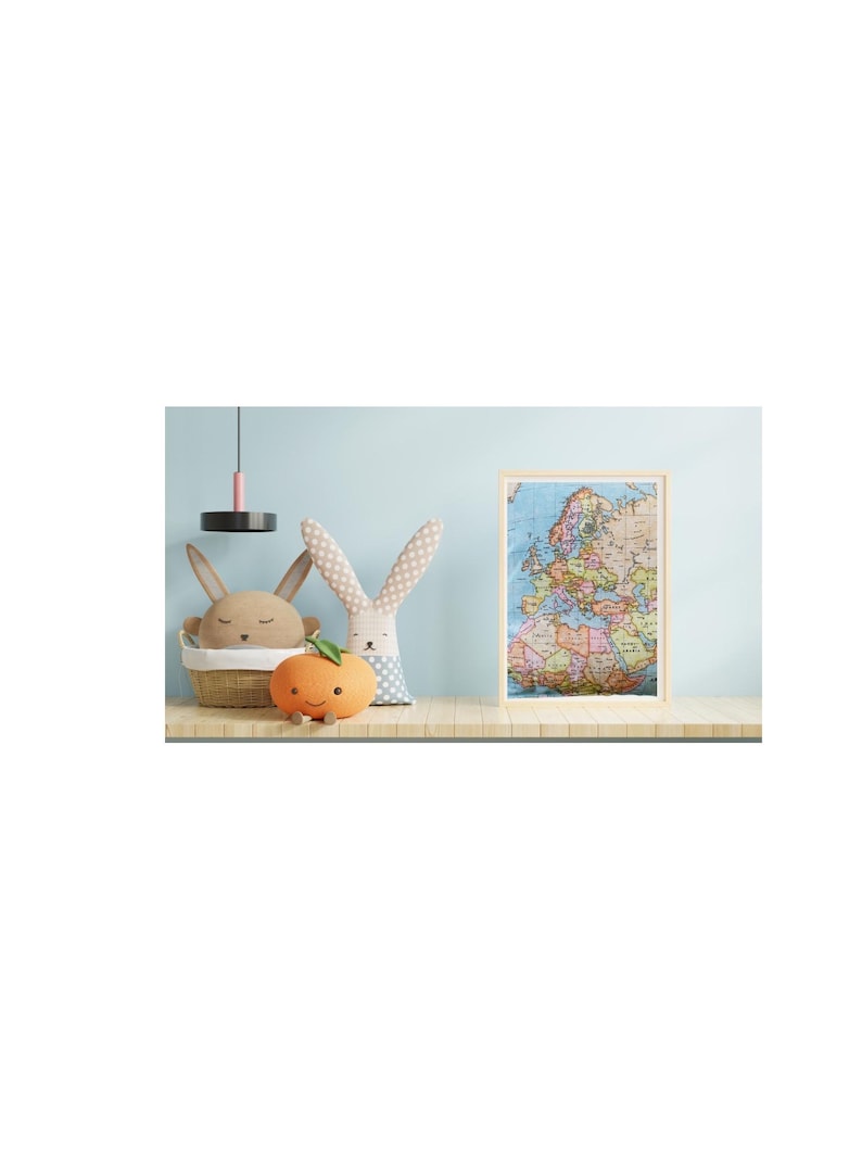World Map Bunting, Map bunting, Cotton Atlas Bunting Flags and matching items image 11