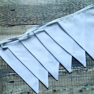 White bunting, White bunting flags, White Wedding bunting , Wedding decoration,Long bunting, Garden party bunting