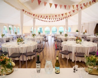 Wedding Bunting, Floral and hessian bunting, Rustic Shabby Chic Banner