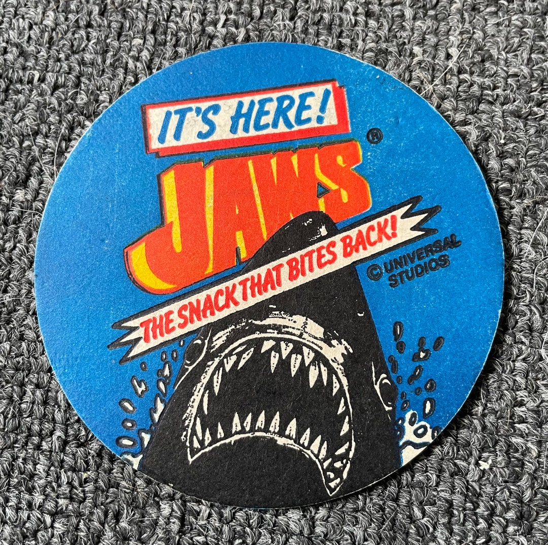 1976 U.K. JAWS Crisps Snack Drink Bar Coaster Double Sided Official