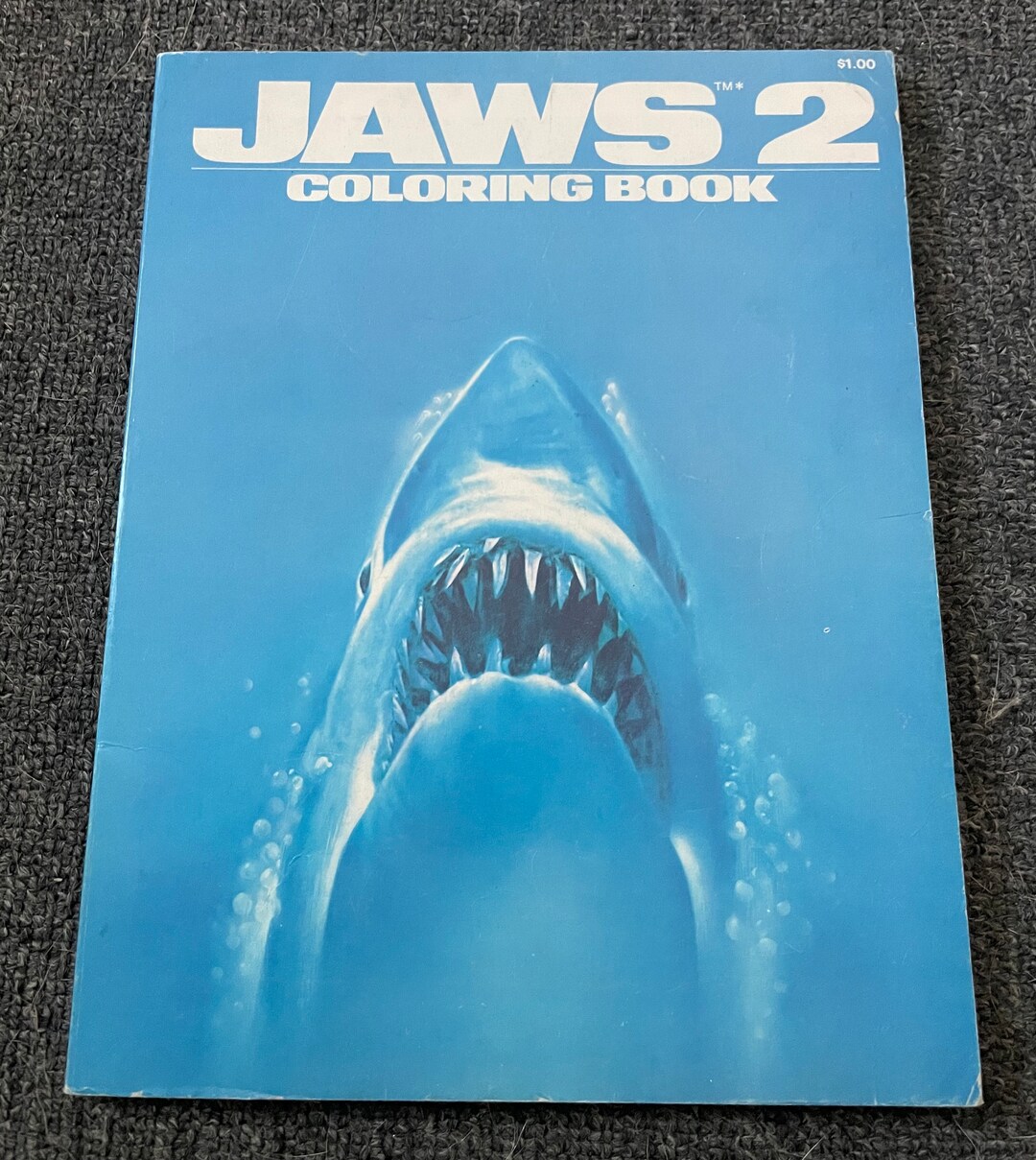 1978 JAWS 2 Coloring Book! John Hancock Un-made Movie & Paperback Novel ...