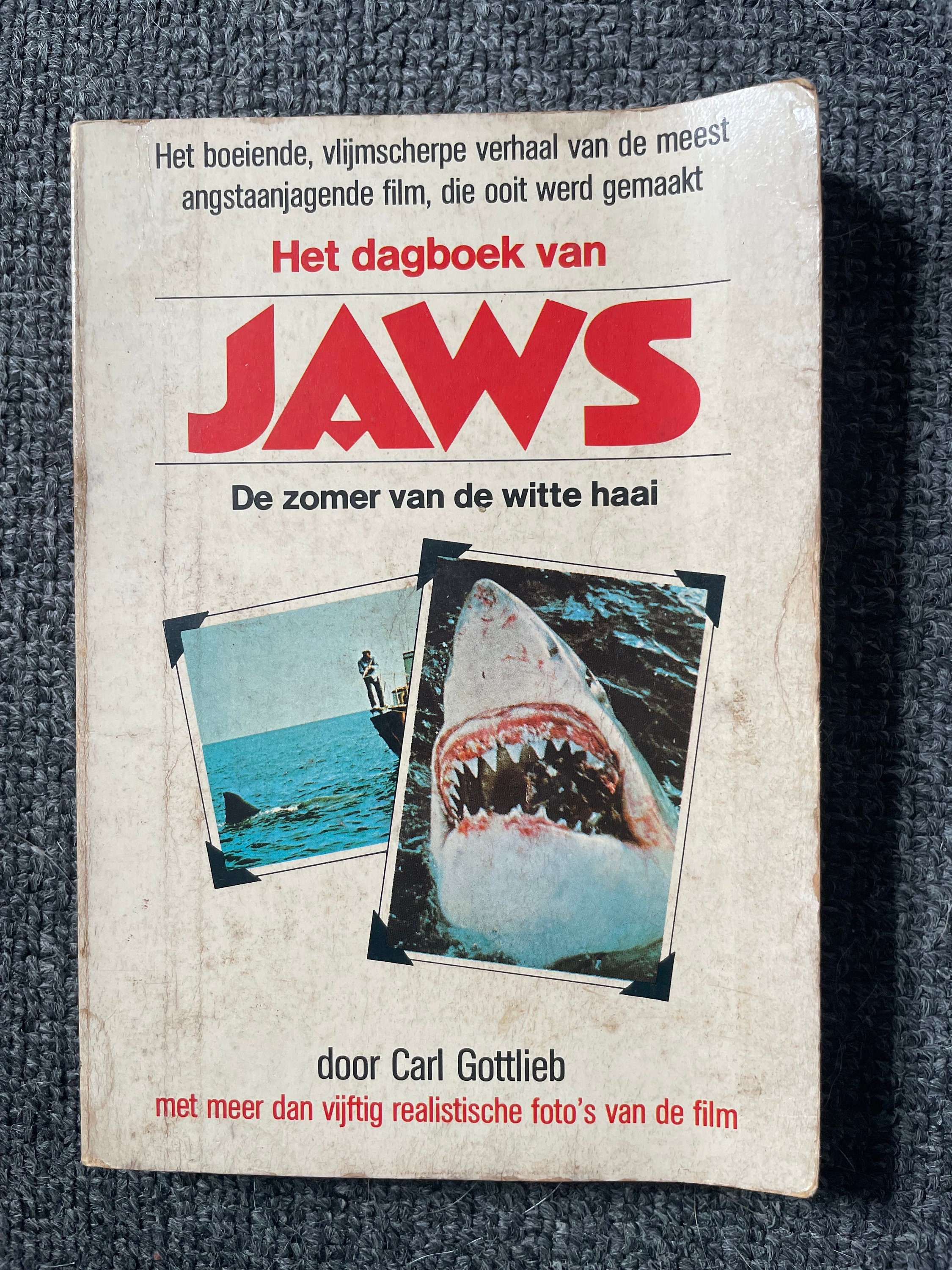 1975 Original the JAWS Log Large Paperback Book German Edition Carl
