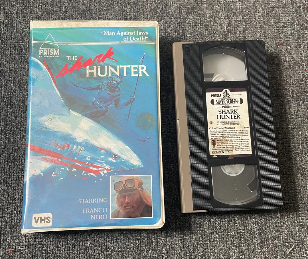 Very Rare the Shark Hunter 1979 JAWS Ripoff VHS Cassette Movie ...