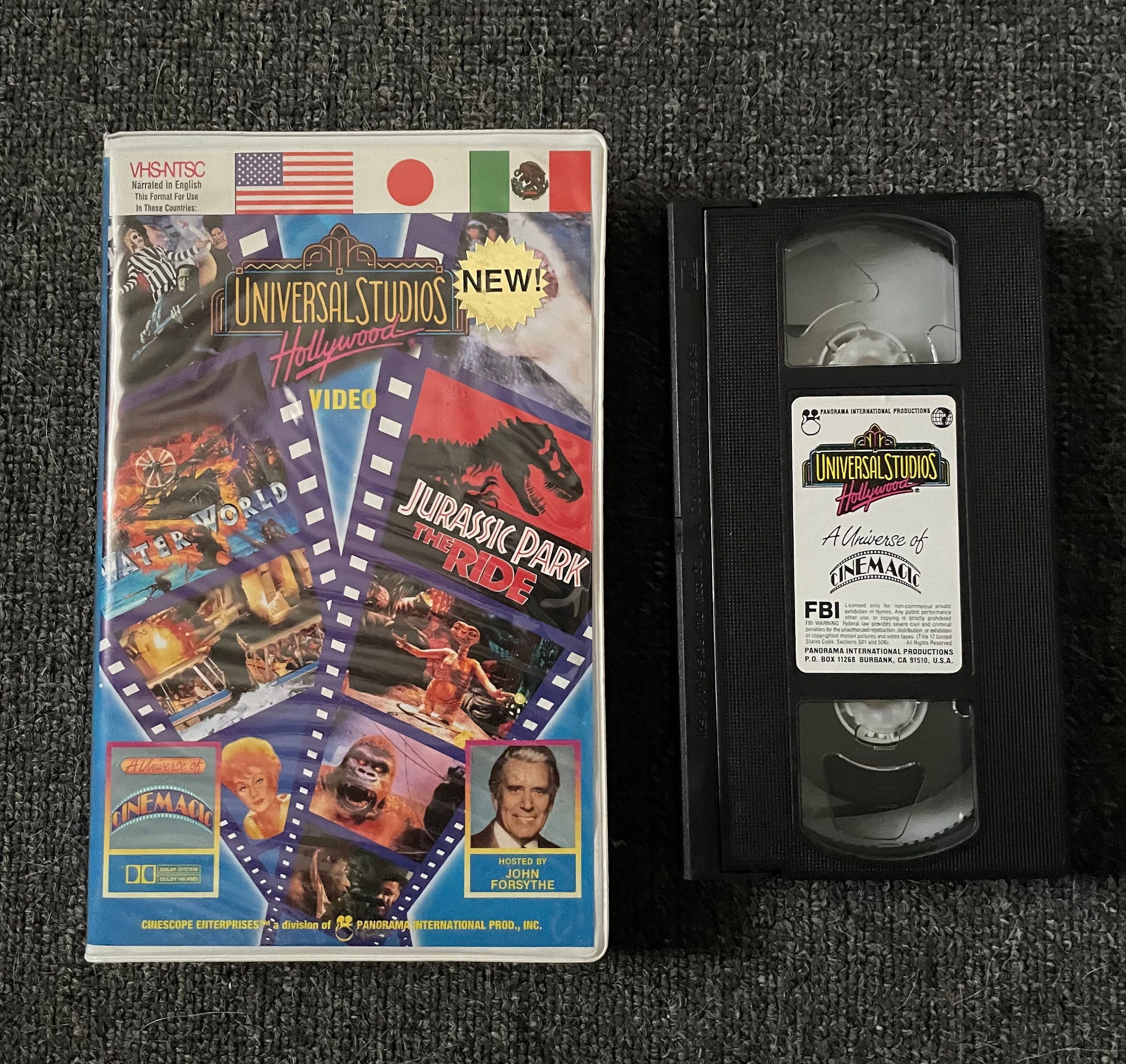 男女兼用 Universal Studios Hollywood Tour VHS Video! JAWS! Jurassic ミュージック
