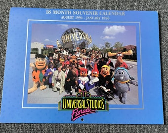 Rare 18 Month 1994-1996 Calendar From Universal Studios Florida