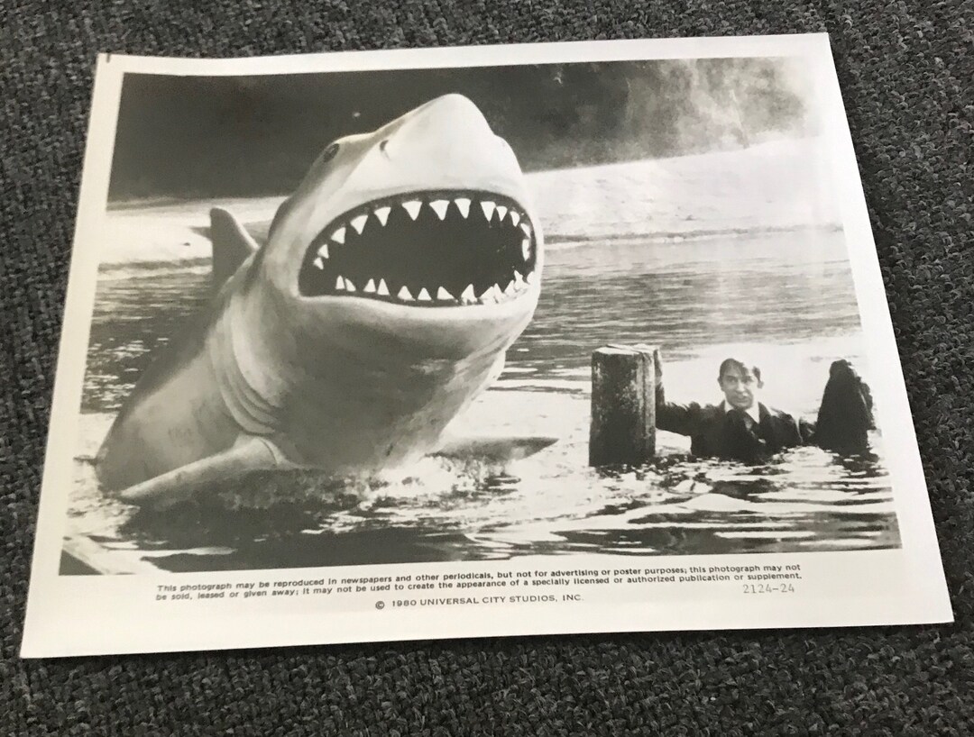 Vintage 1980 the Nude Bomb JAWS Glossy Press Photo Great White Shark  Universal Hollywood Don Adams Get Smart 