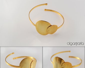 Geometric Bubbles Bracelet Cuff Bracelet Bijoux Gold Bracelet Circles Minimal Jewelry Modern Jewel Fashion Circles Made in Greece Handmade