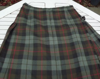 Damen 100/% Wolle Luxus Schottenrock