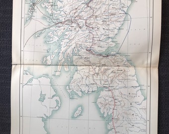 Scottish Jacobite Rising Map 1745 RAR Antik (J1)
