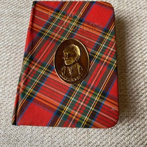 Robert Burns Tartan Miniature Poetry Book vintage (DV)