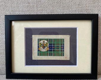 Clan Sinclair Tartan , Coat of Arms Antique Framed