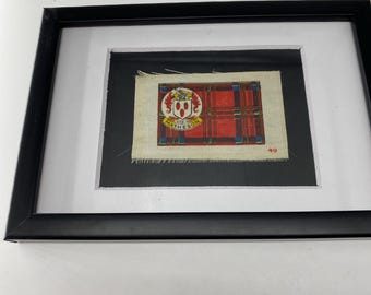 Matheson Clan Tartan Antique Silk Framed Scottish