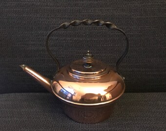 Antique Copper Kettle Small Victorian ,Henry Loveridge