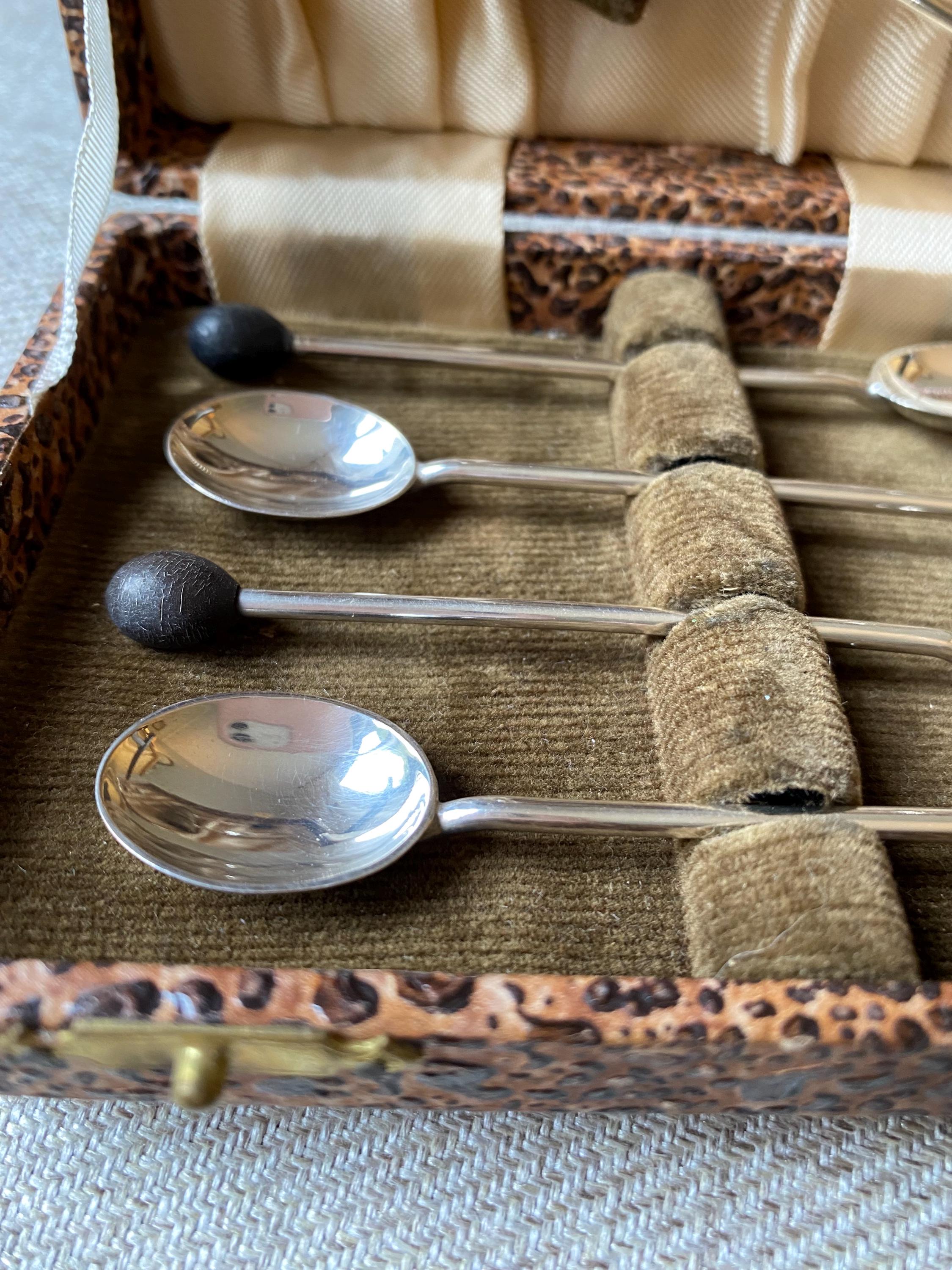 コーヒー豆スプーン6本入り アンティークシルバープレート - Etsy 日本