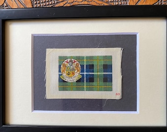 MacNeill Tartan Clan Antique Silk Framed