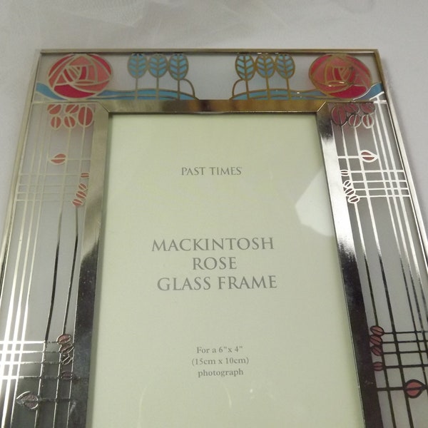 Rennie Mackintosh Glass Picture Frame , Unused , Excellent Vintage 2 Av